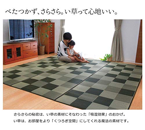 【在庫セール】イケヒコ い草ラグ カーペット 国産 『Fブロック2』 グリーン Amazon｜イケヒコ・コーポレーション い草ラグ カーペット 国産 『F